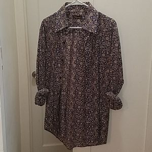 7 Diamonds textured polka dot button up